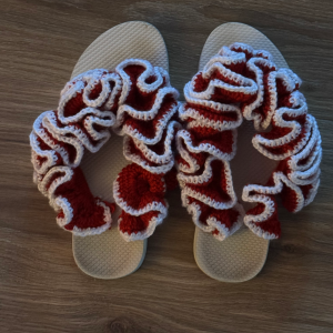 Ruffle flip flops